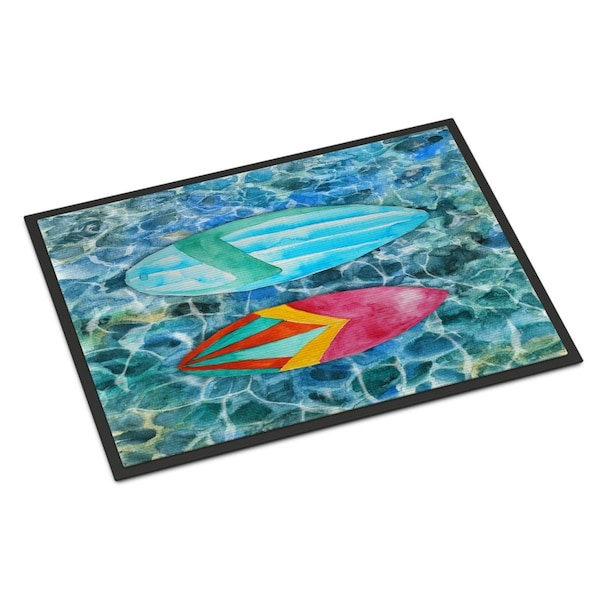 Carolines Treasures 18 x 27 in. Surf Boards on the Water Indoor or Outdoor Mat BB5366MAT - main